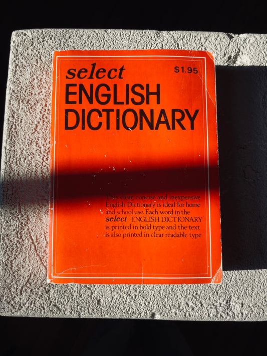English dictionary vintage